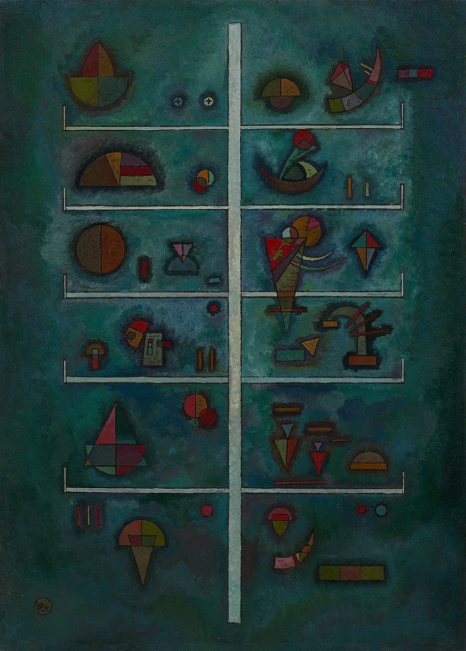 Reproduction du tableau « Niveaux - Vassily Kandinsky » par Alpha Reproduction en peinture à l’huile