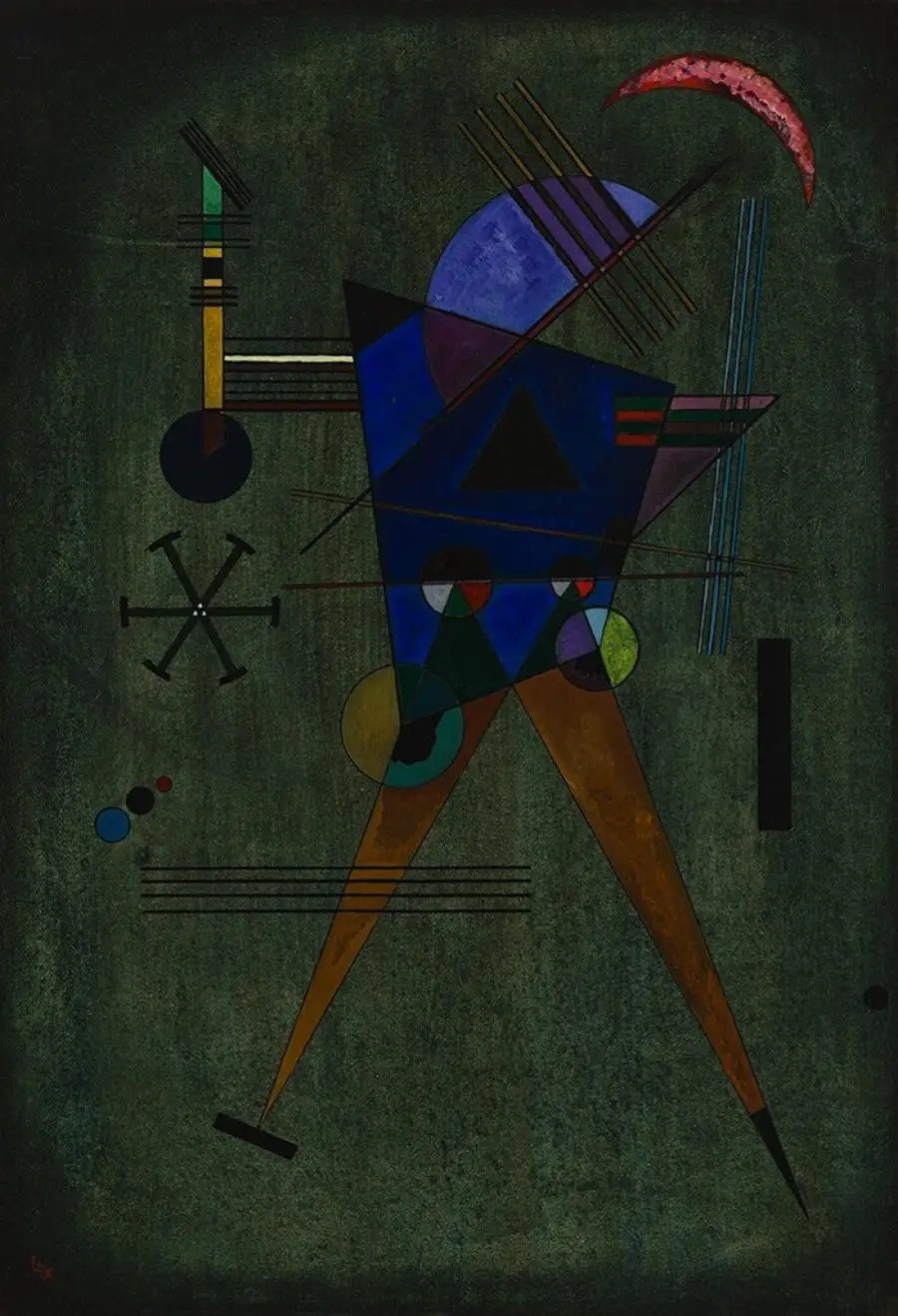 Reproduction du tableau « Triangle noir - Vassily Kandinsky » par Alpha Reproduction en peinture à l’huile