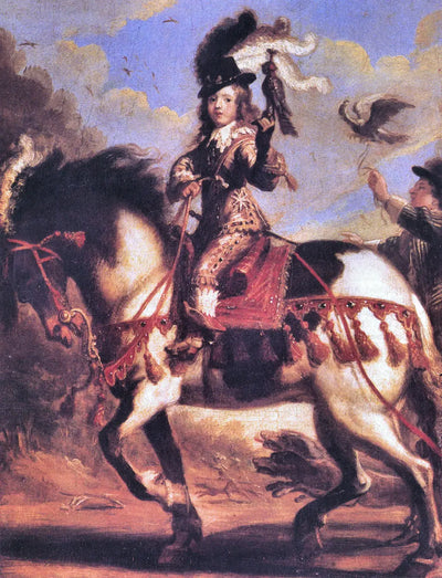 Portrait équestre du jeune Louis XIV partant pour la chasse - Juste d’Egmont - Alpha Reproduction