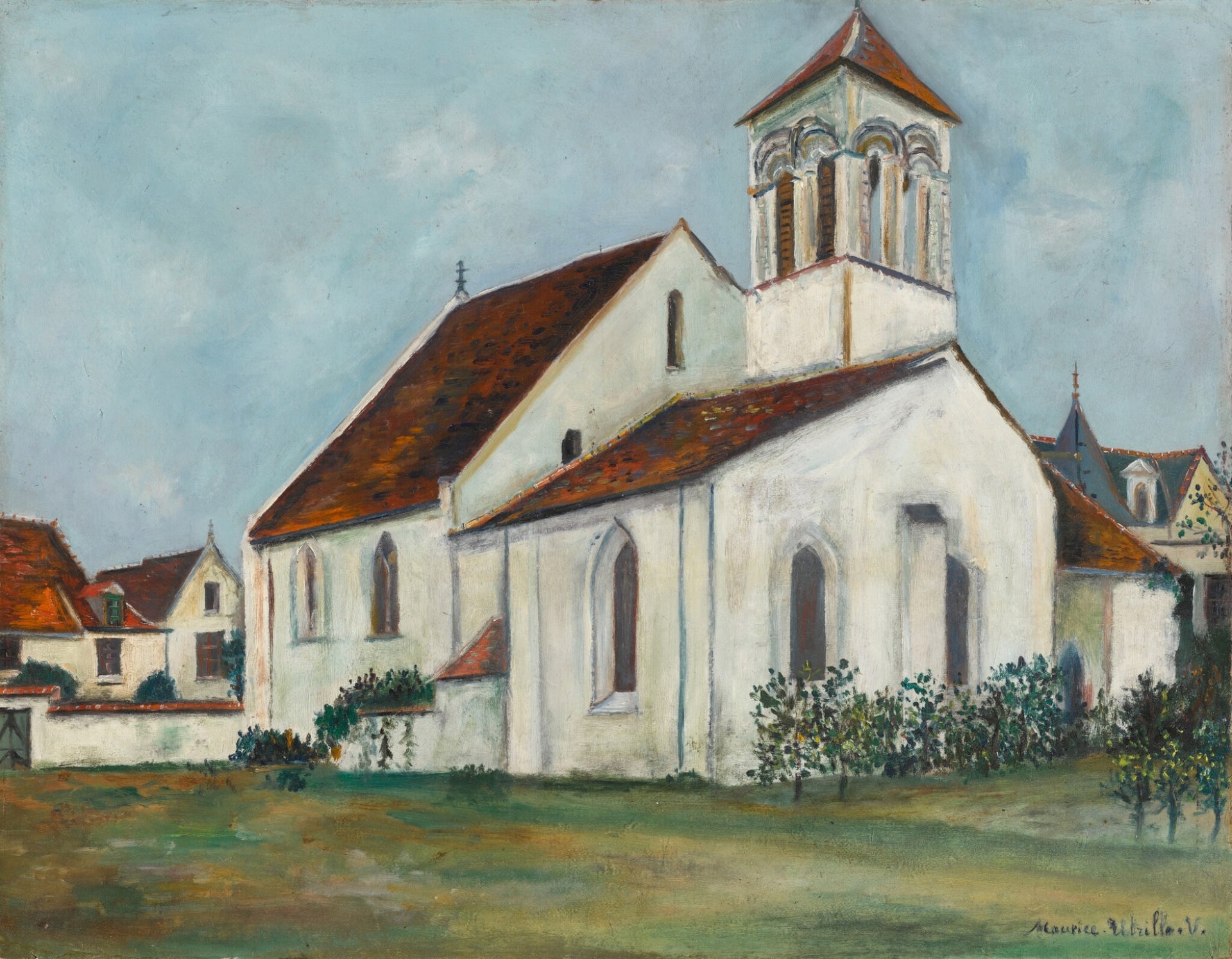 L'Église Saint-Laurent, Beaulieu-les-Loches (Indre-et-Loire) - Maurice Utrillo