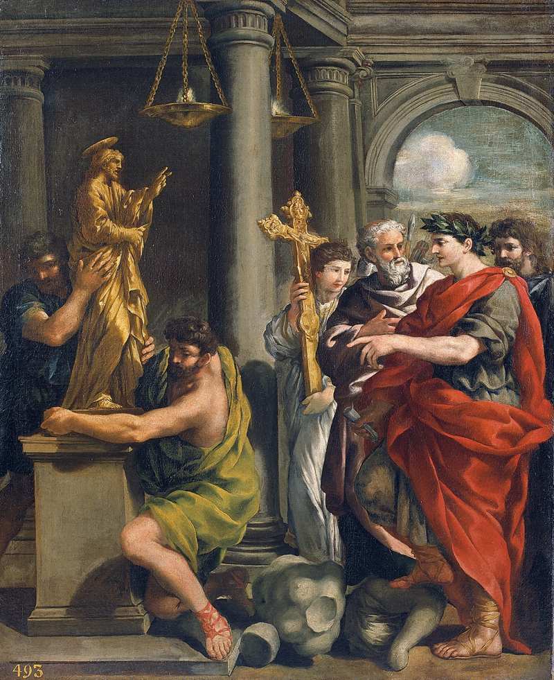 コンスタンティヌスが異教の偶像破壊を命じる - ピエトロ・ダ・コルトーナ