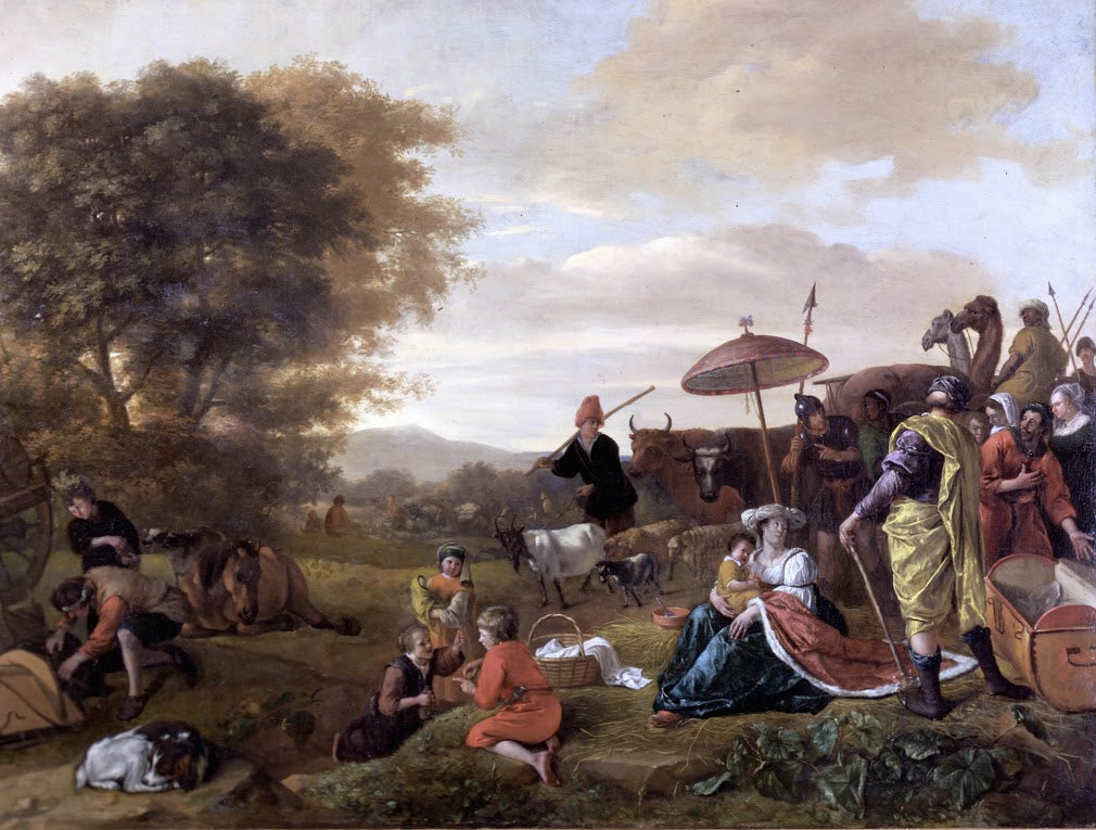 Laban recherche les images cachées par Rachel - Jan Steen