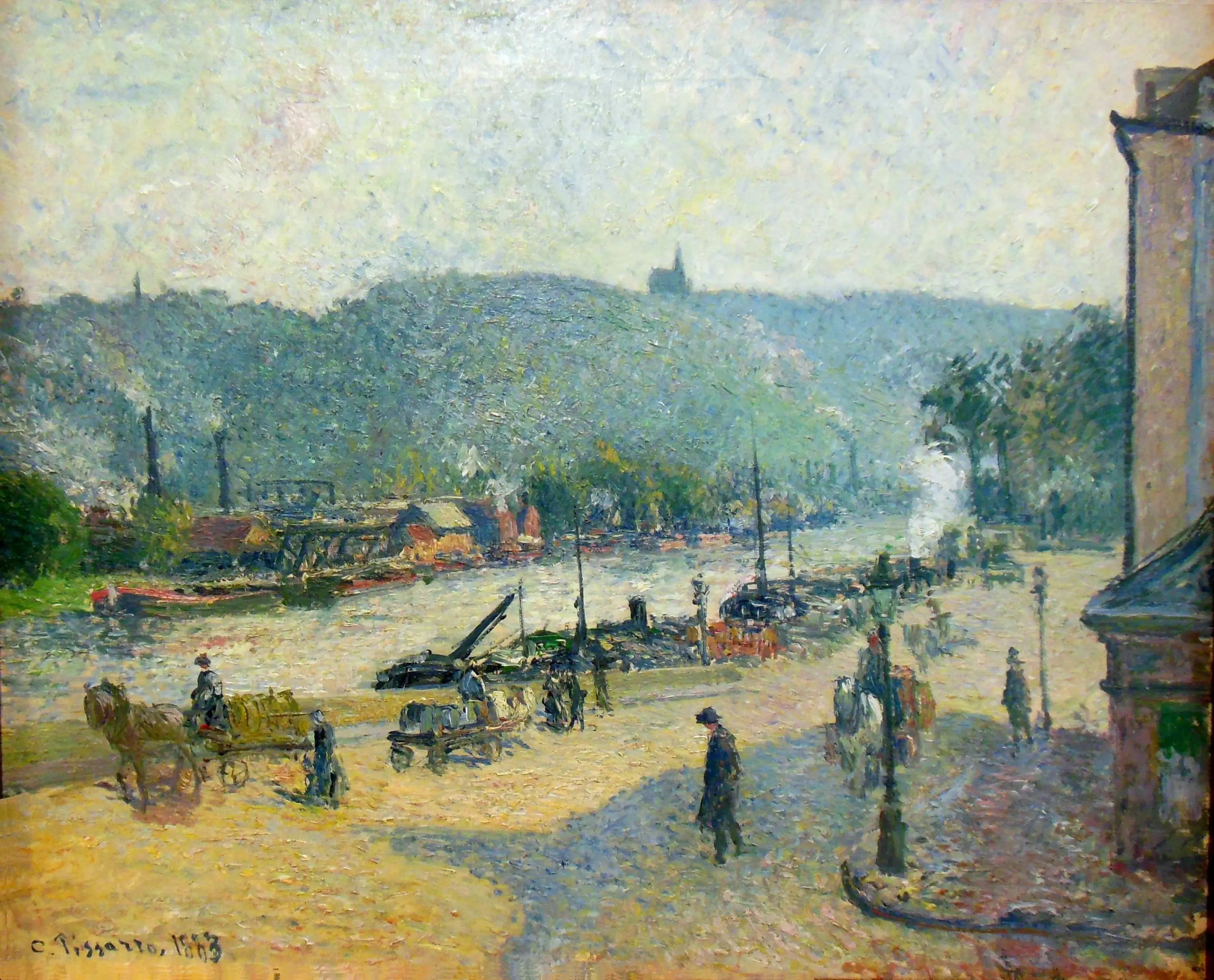 Reproduction du tableau « Quais de Rouen - Camille Pissarro » par Alpha Reproduction en peinture à l’huile