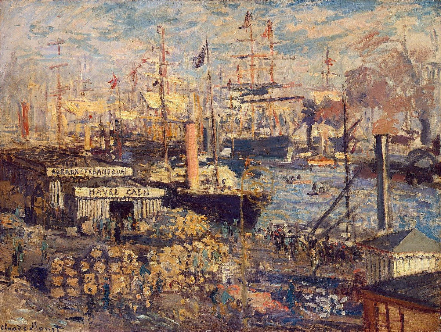 🚢 ル・グラン・ケー・オ・アーヴル – クロード・モネ (1874)