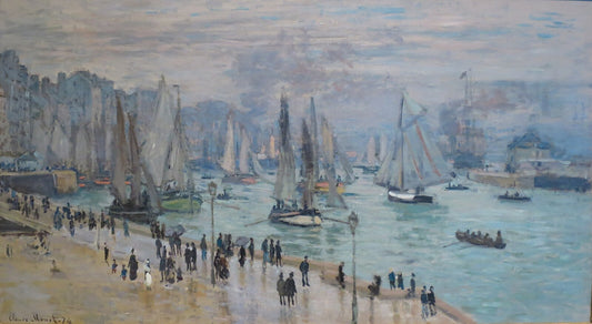 🌊 ル・アーヴル 港を出る漁船 クロード・モネ（1874年）