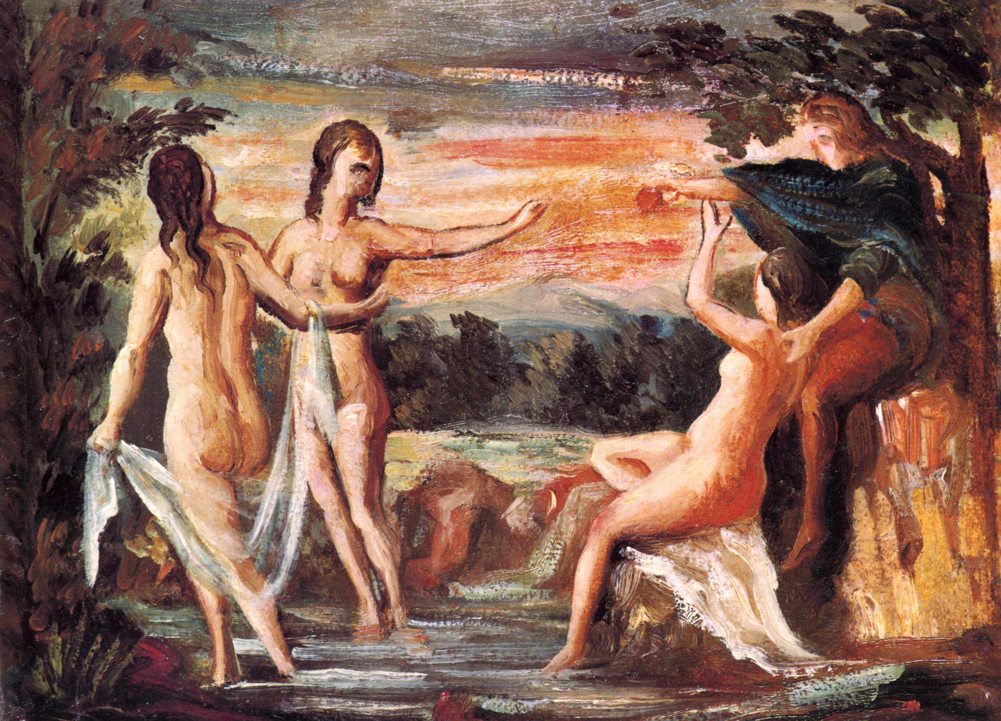 Reproduction du tableau « Le Jugement de Pâris - Paul Cézanne » par Alpha Reproduction en peinture à l’huile
