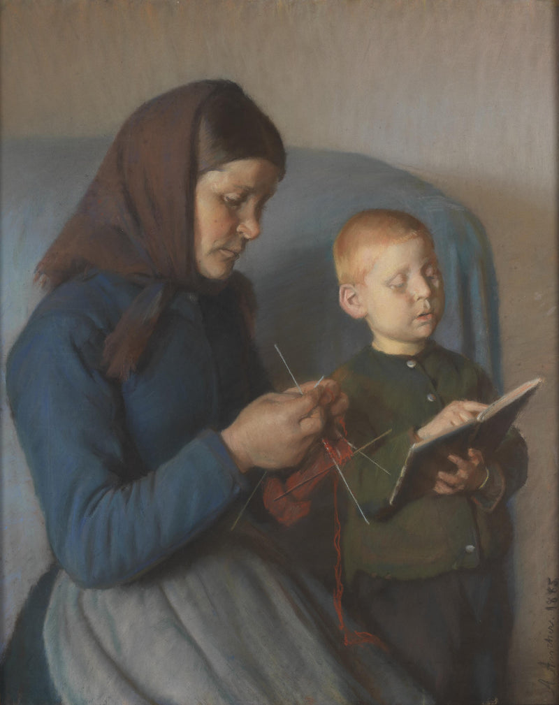 Lektien gennemgåes - Anna Ancher
