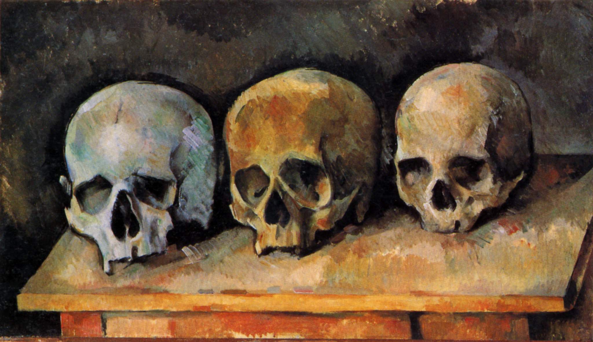 Reproduction du tableau « Trois crânes - Paul Cézanne » par Alpha Reproduction en peinture à l’huile