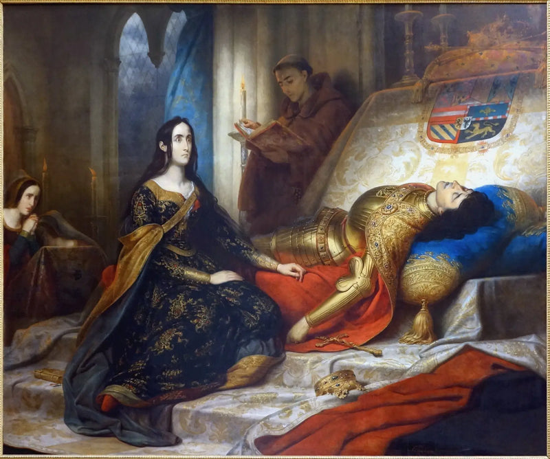 フィリップ・ル・ボー夫の復活を待つ狂ったジャンヌ - シャルル・ド・スチューベン

Source:
Jeanne la folle attendant la résurrection de Philippe le Beau son mari - Charles de Steuben