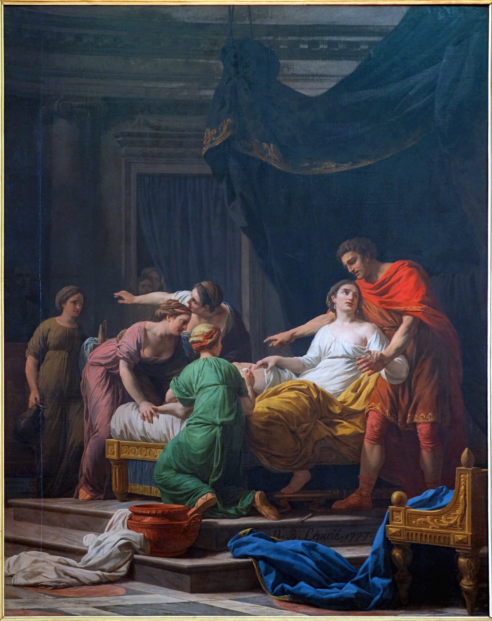 Le Dévouement de Porcia, femme de Junius Brutus - Nicolas-Bernard Lépicié