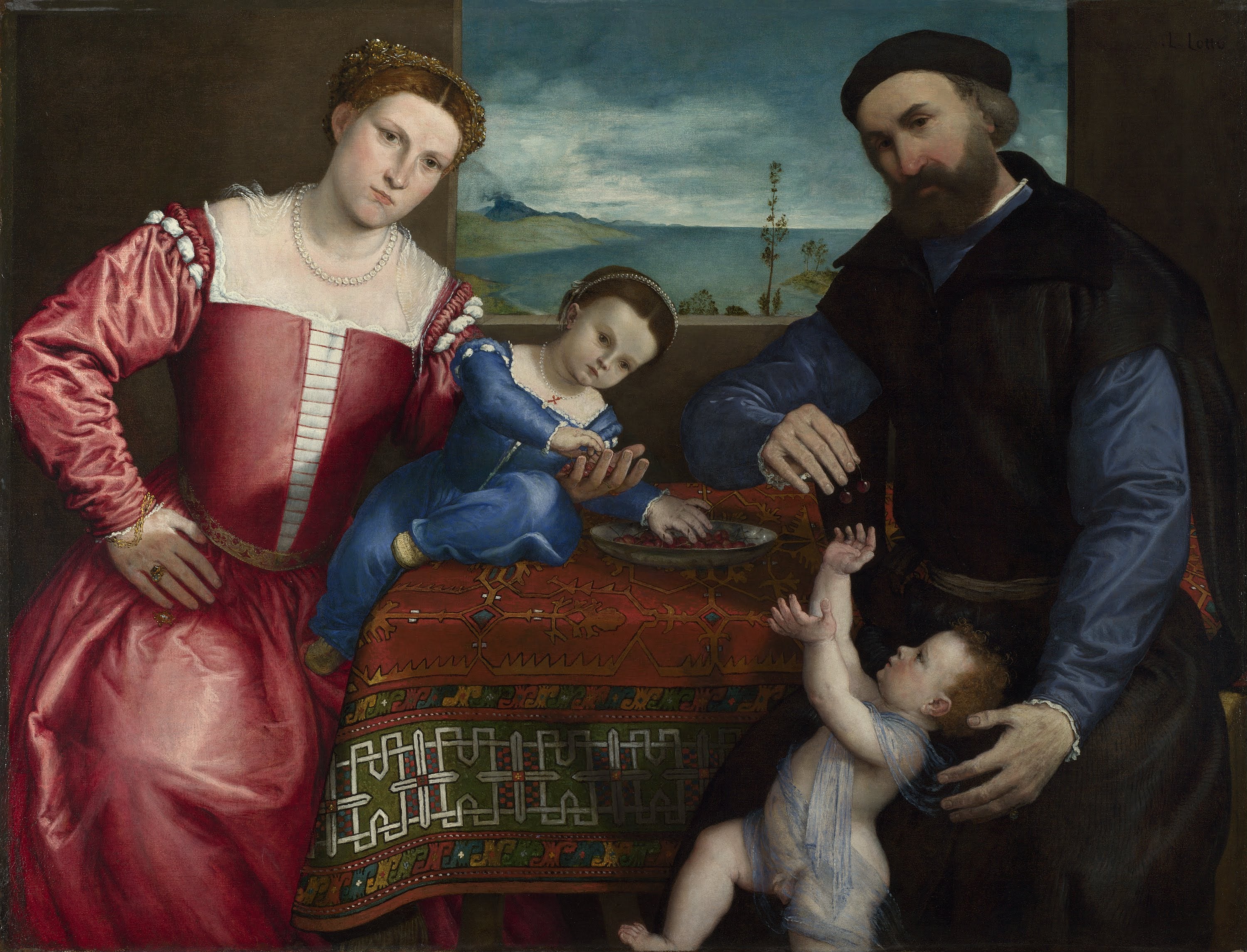 Portrait de Giovanni della Volta avec sa femme et ses enfants - Lorenzo Lotto - Alpha Reproduction