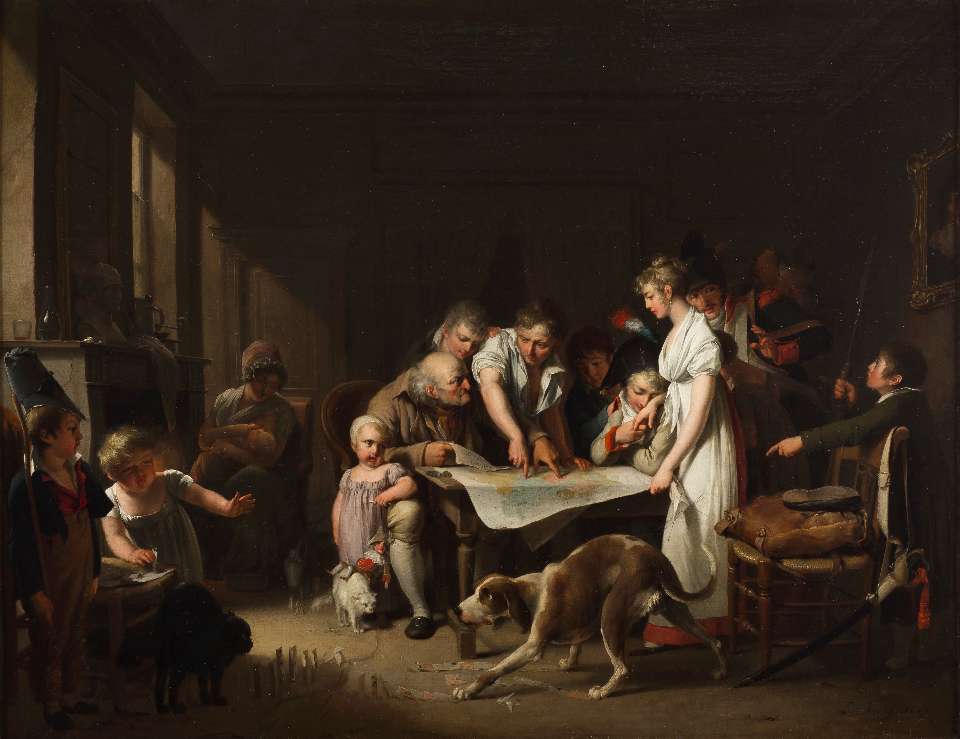 La Lecture du Bulletin de la grande armée - Louis-Léopold Boilly