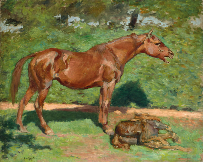 馬とその子馬 - ルイ・アンケタン