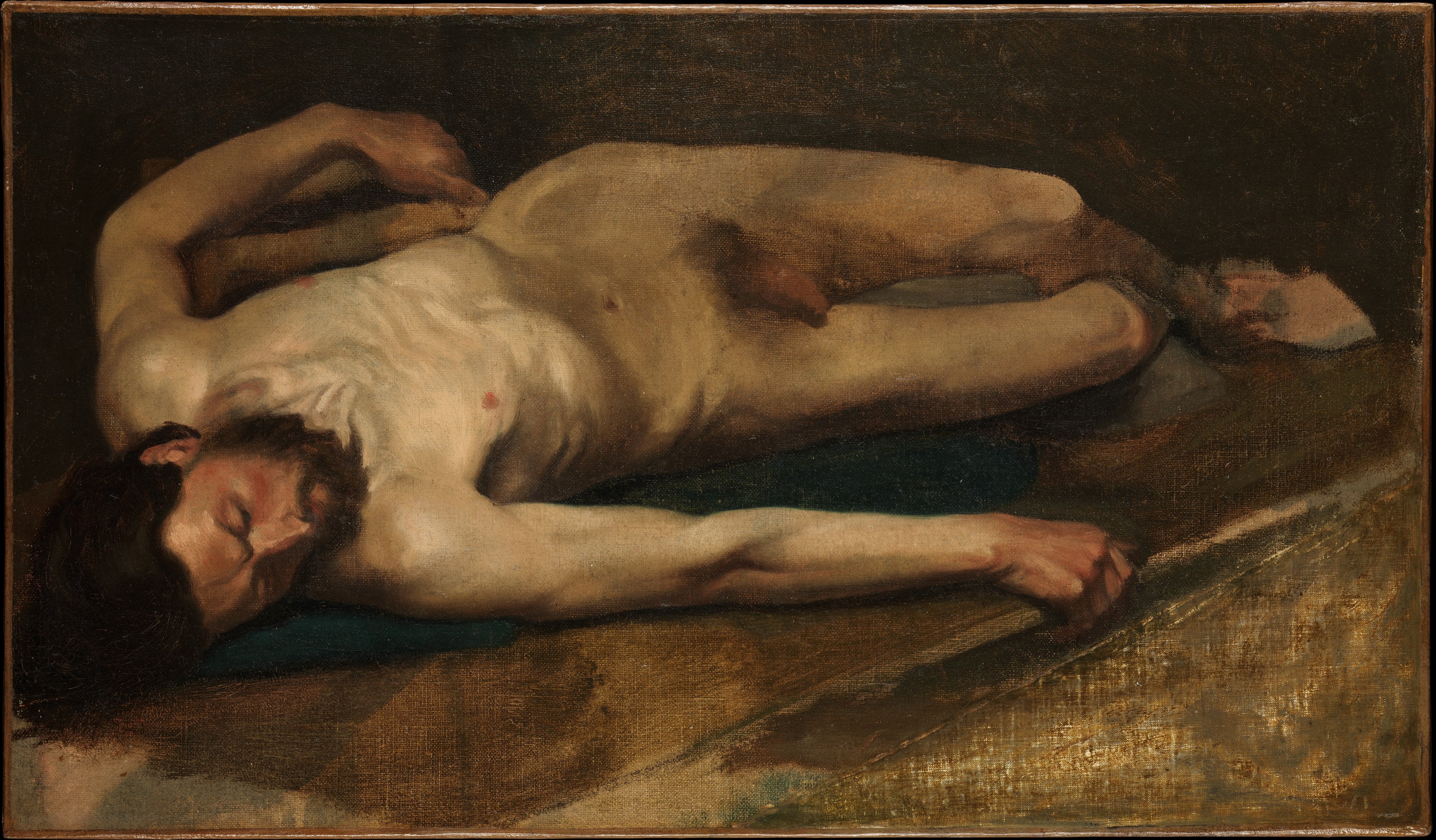 Reproduction du tableau « Nu masculin - Edgar Degas » par Alpha Reproduction en peinture à l’huile