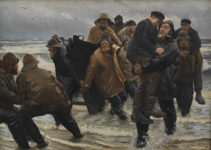 Un équipage secouru - Michael Peter Ancher