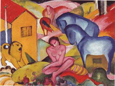 Reproduction du tableau « Le Rêve - Franz Marc » par Alpha Reproduction en peinture à l’huile