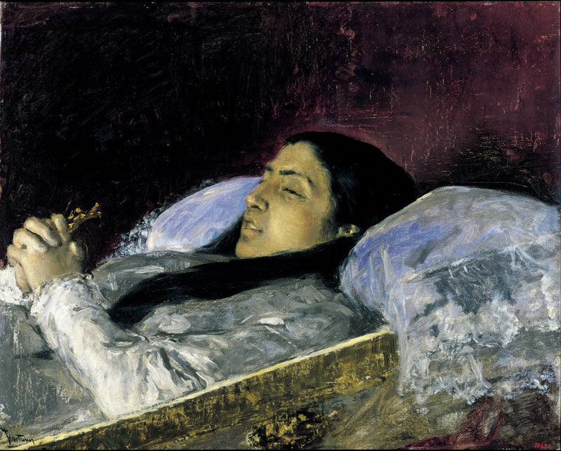 Mlle Del Castillo sur son lit de mort - Mariano Fortuny Marsal