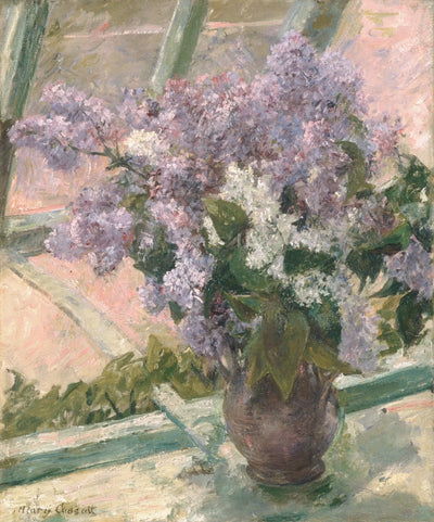 Reproduction du tableau « Lilas à une fenêtre - Mary Cassatt » par Alpha Reproduction en peinture à l’huile