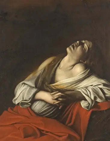 Reproduction du tableau « Marie-Madeleine en extase - Le Caravage » par Alpha Reproduction en peinture à l’huile