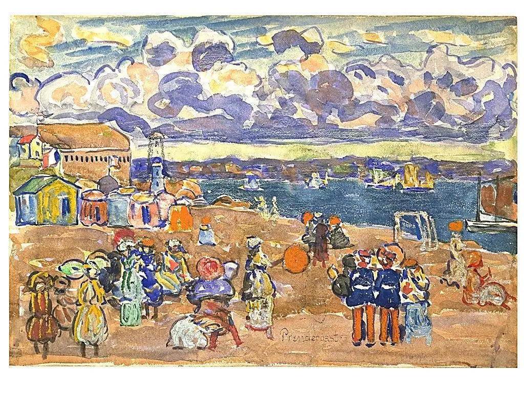 Plage de Saint-Malo - Maurice Prendergast - Alpha Reproduction