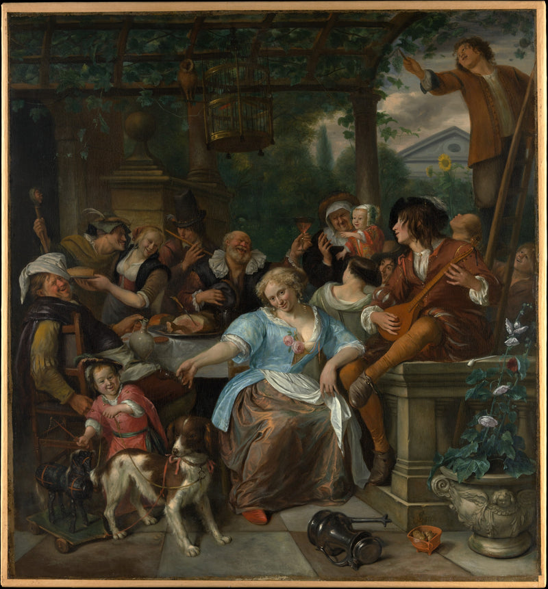 Joyeuse compagnie sur une terrasse - Jan Steen