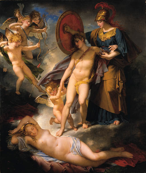 La Sagesse préservant l'Adolescence des traits de l'Amour - Charles Meynier