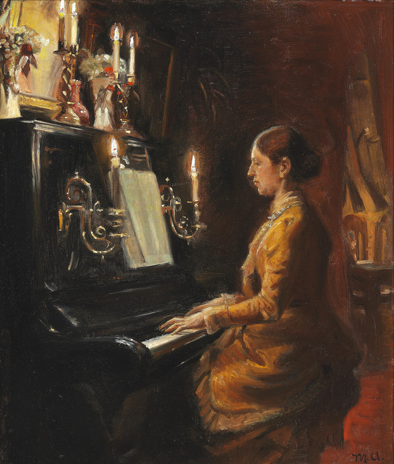 Anna au piano. - Michael Peter Ancher
