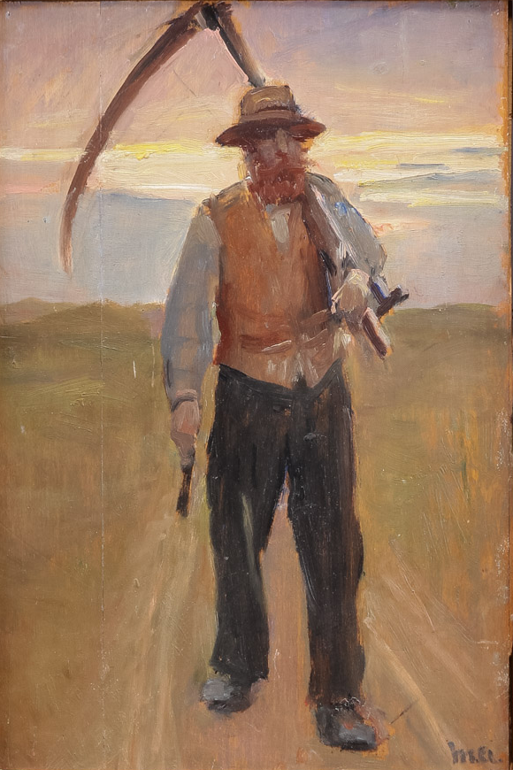 Un fermier avec une faux. - Michael Peter Ancher - Alpha Reproduction