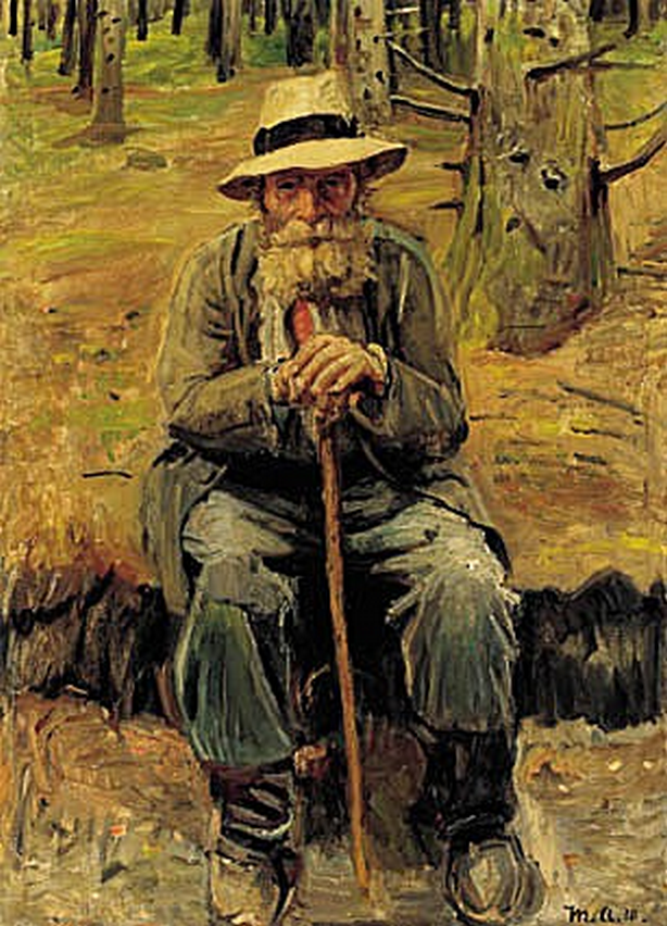 Repos au bord d'une route forestière. - Michael Peter Ancher