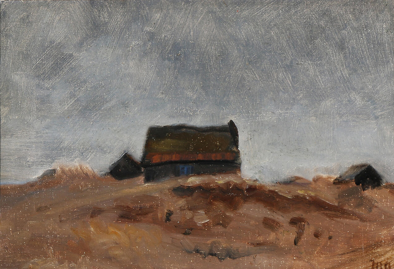 Maisons de pêcheurs à Skagen. - Michael Peter Ancher