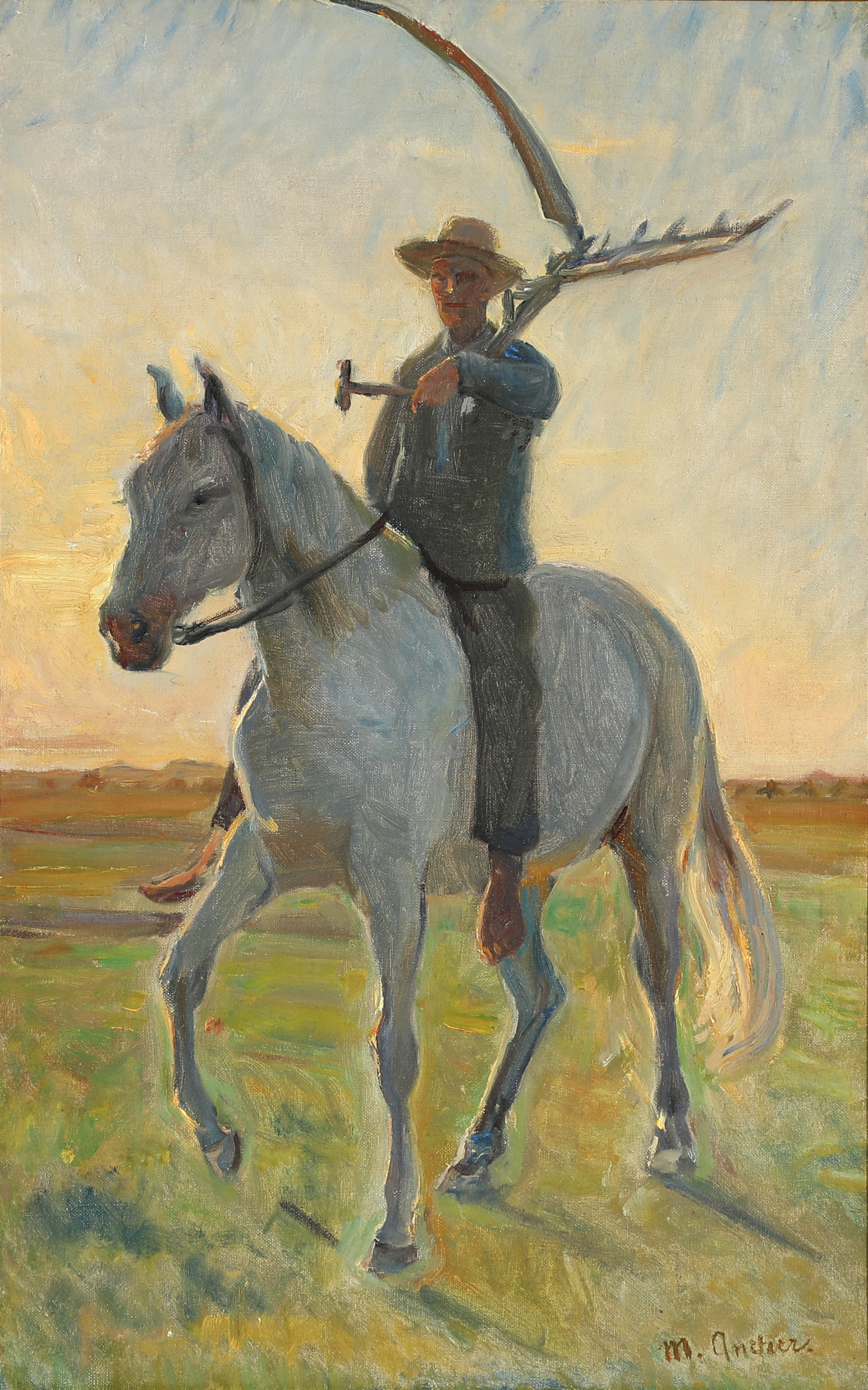 Søren « le cavalier ». - Michael Peter Ancher - Alpha Reproduction
