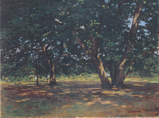 Reproduction du tableau « Forêt de Fontainebleau - Claude Monet » par Alpha Reproduction en peinture à l’huile