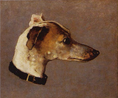 Reproduction du tableau « Tête de Lévrier - Claude Monet » par Alpha Reproduction en peinture à l’huile