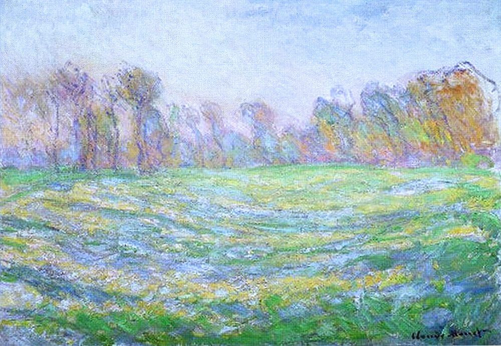 Reproduction du tableau « Prairie à Giverny - Claude Monet » par Alpha Reproduction en peinture à l’huile