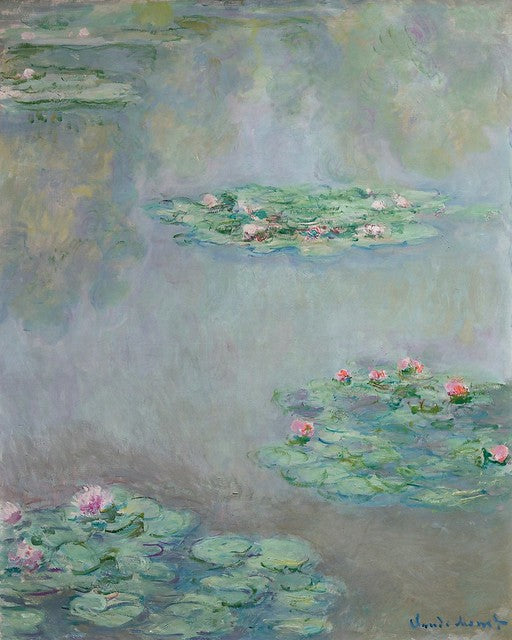 🌸 三つの塊の睡蓮、クロード・モネ、1908年