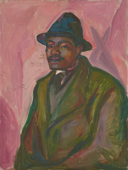 Reproduction du tableau « Africain en manteau vert - Edvard Munch » par Alpha Reproduction en peinture à l’huile