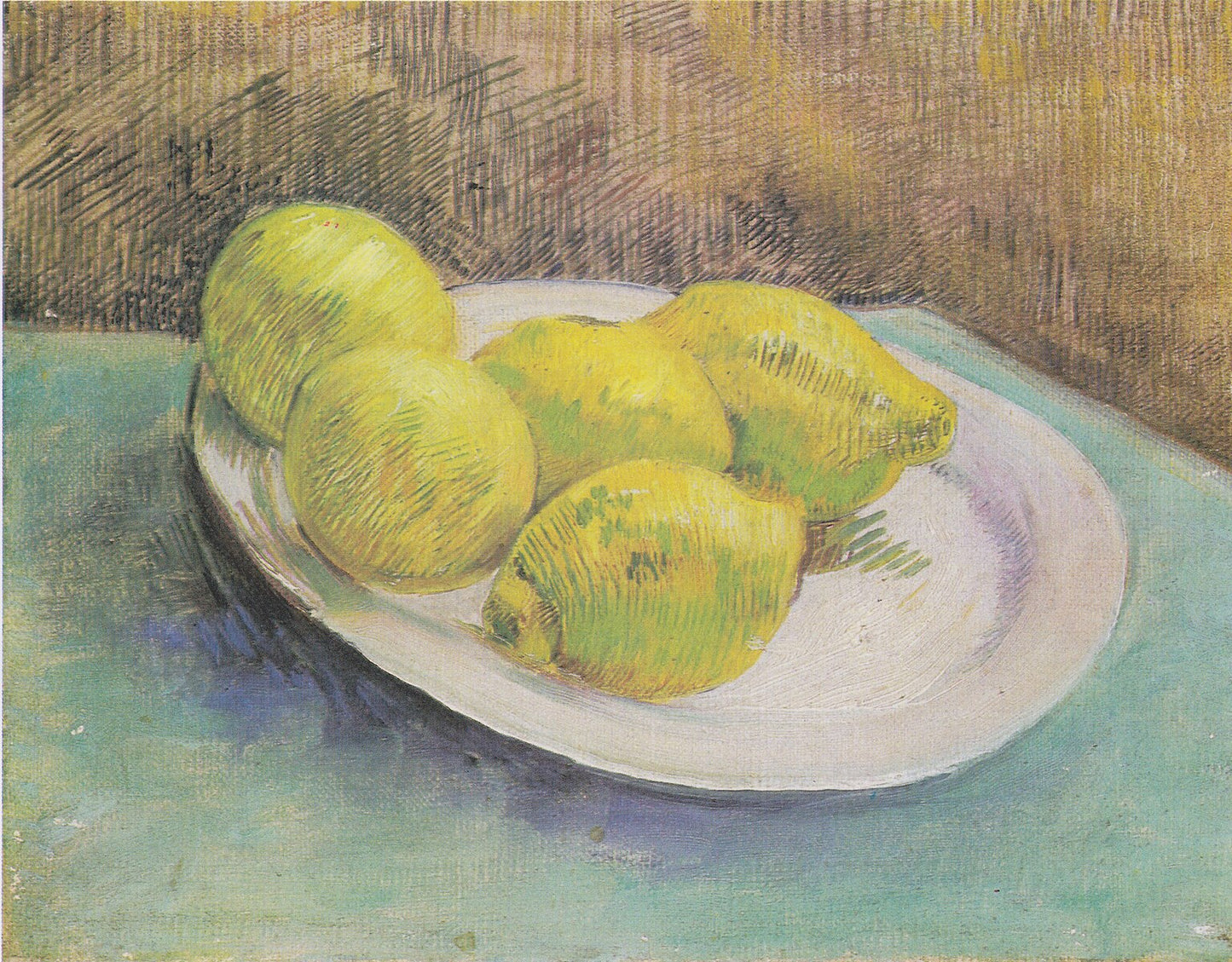 🍋 皿の上のレモンの静物画 – ヴィンセント・ヴァン・ゴッホ（1887年）