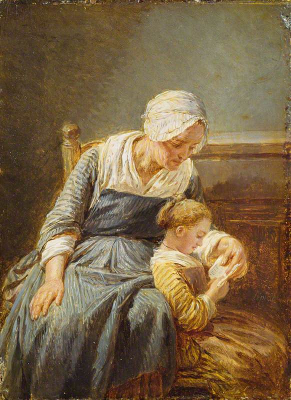 La leçon de lecture - Nicolas-Bernard Lépicié