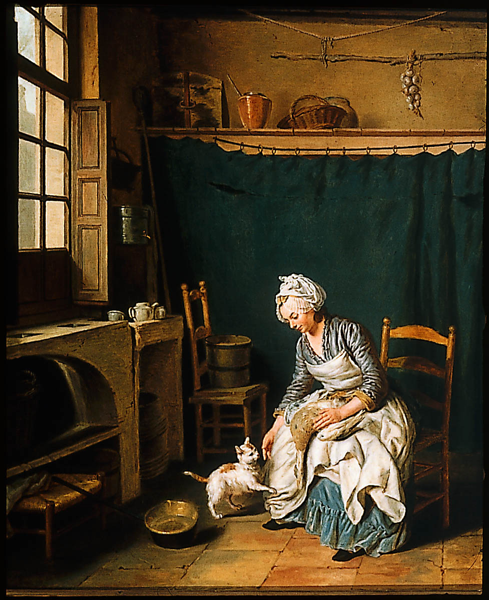 Servante plumant un poulet - Nicolas-Bernard Lépicié