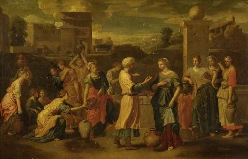 Rebecca et Eliezer au puits - Nicolas Poussin - Alpha Reproduction
