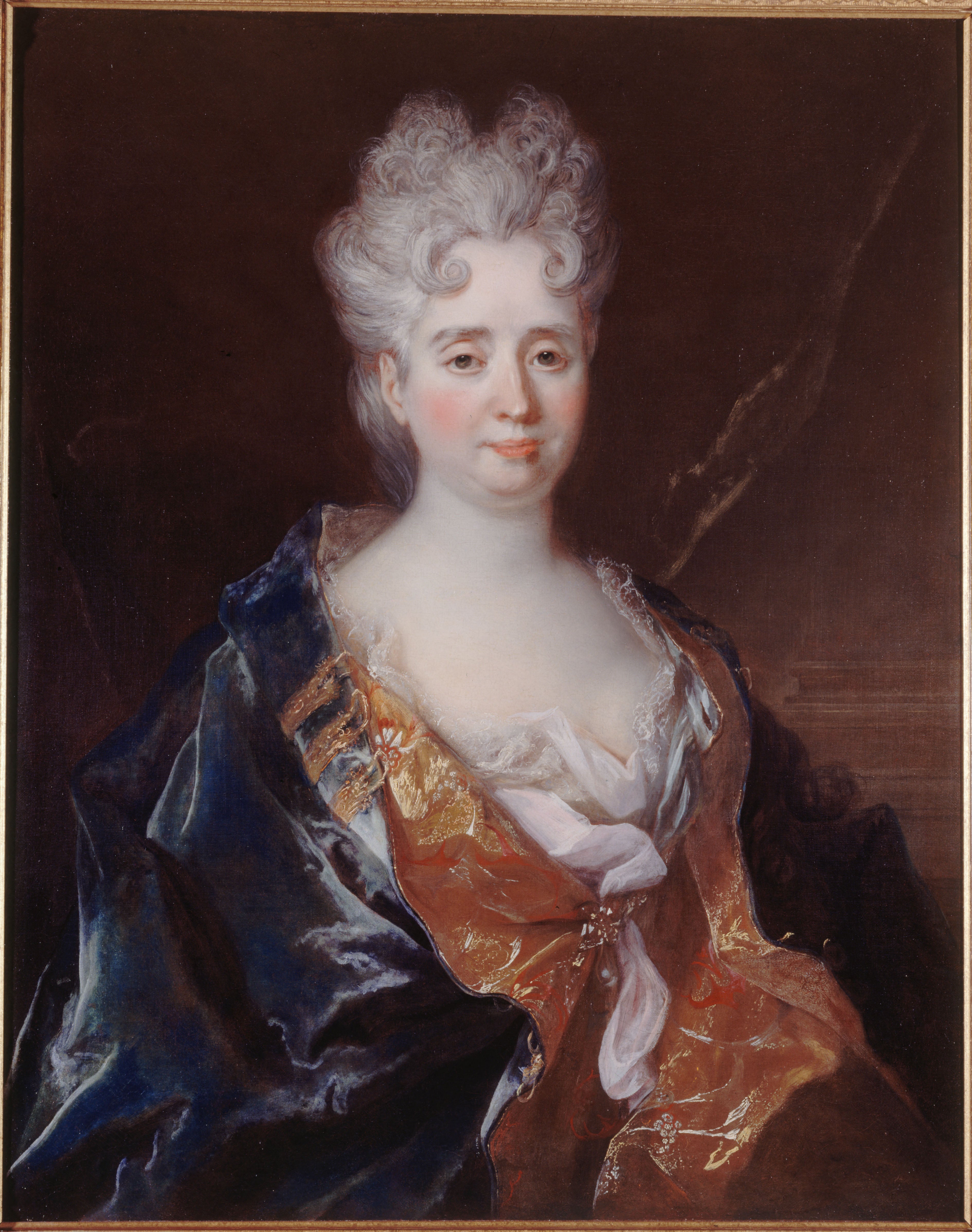 Portrait d'Anne-Thérèse de Marguenat de Courcelles, marquise de Lambert (1647-1733) - Nicolas de Largillière