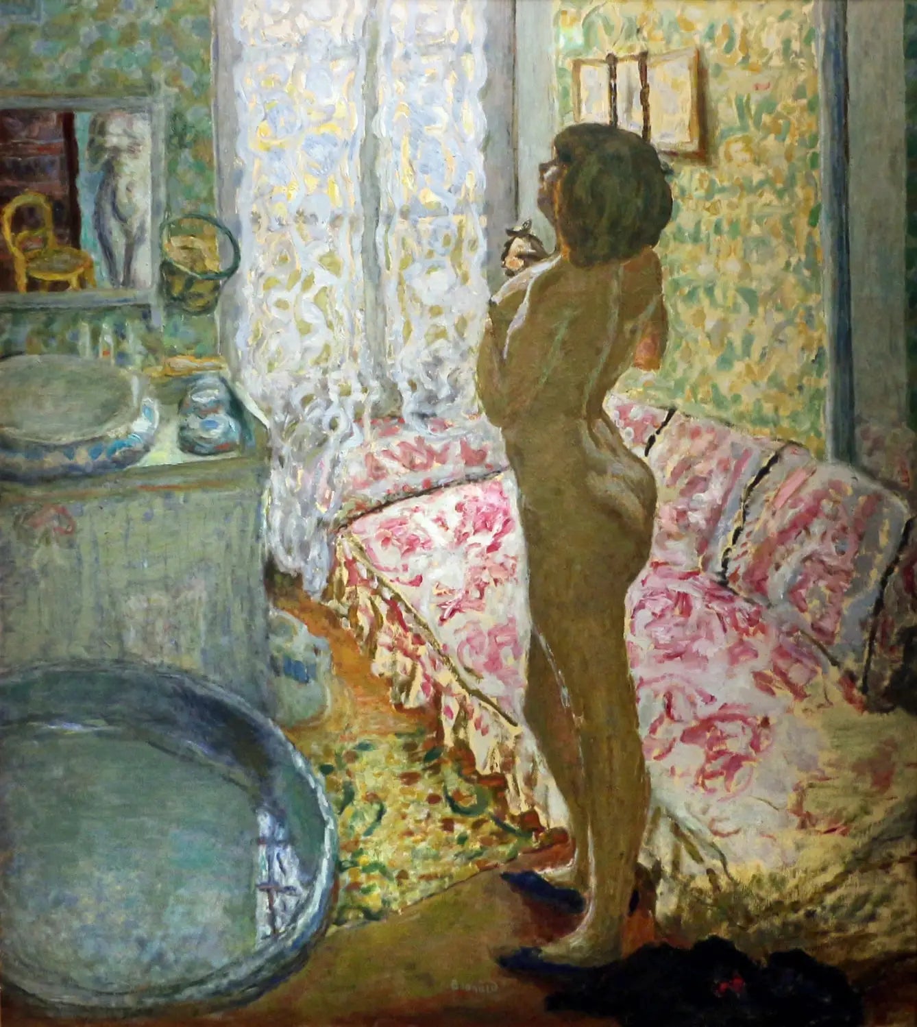 Reproduction du tableau « Nu à contre-jour - Pierre Bonnard » par Alpha Reproduction en peinture à l’huile