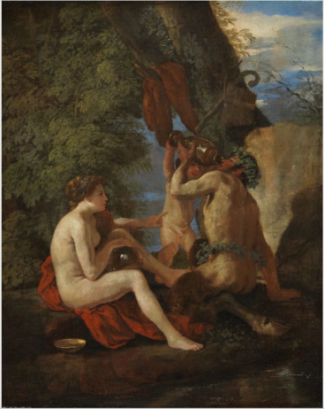 Nymphe et Satyre - Nicolas Poussin
