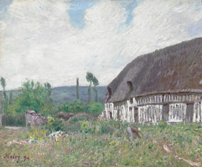 Reproduction du tableau « Chaumière en Normandie - Alfred Sisley » par Alpha Reproduction en peinture à l’huile