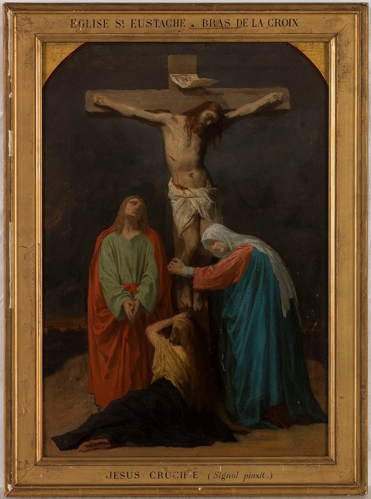 Esquisse pour l'église Saint-Eustache : Le Christ sur la Croix, Jésus crucifié - Émile Signol