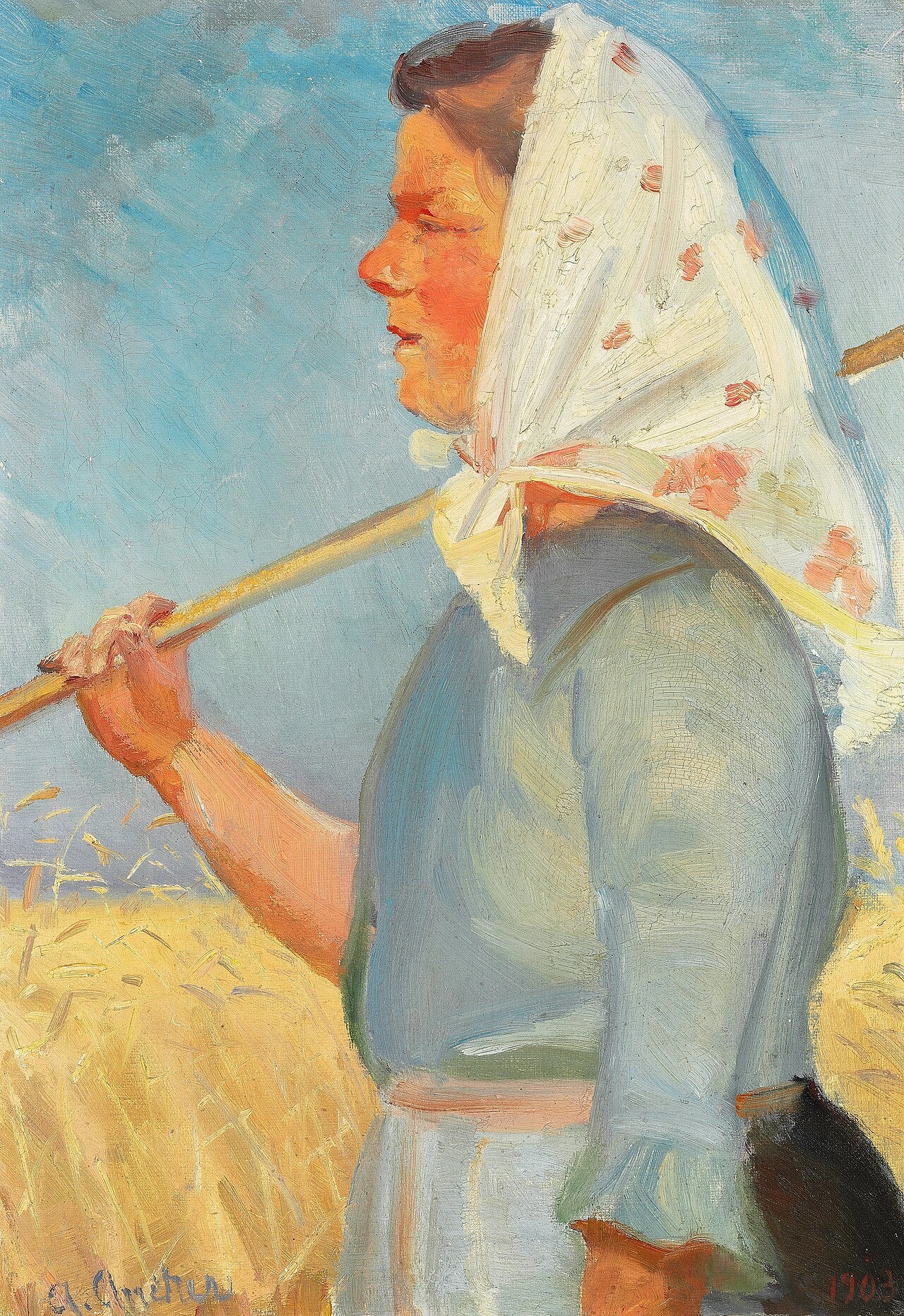 Fille de la moisson. - Anna Ancher - Alpha Reproduction