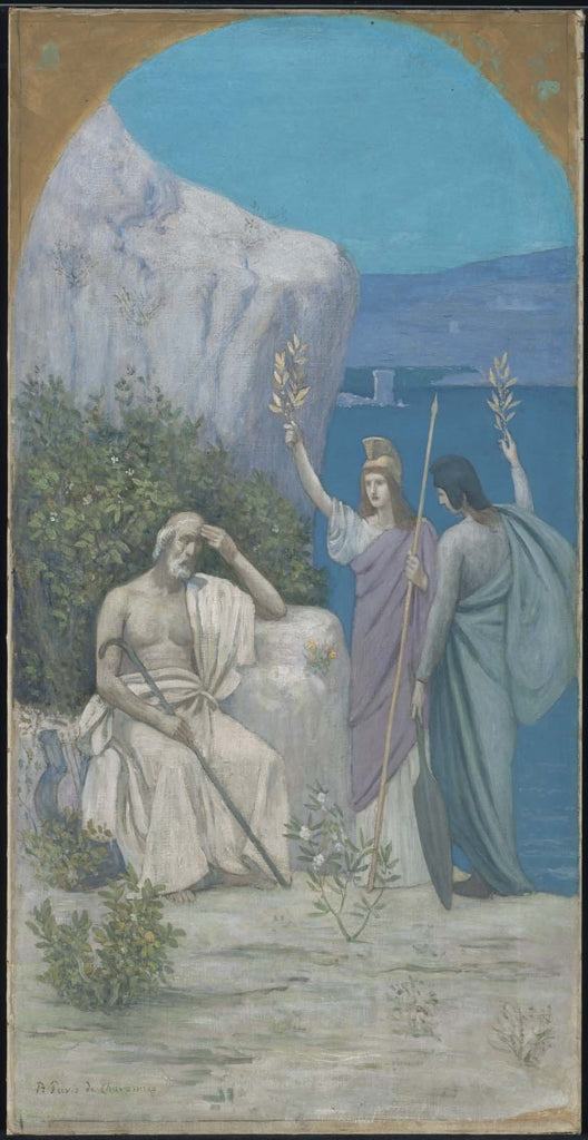Homère : Poésie épique (réduction d'une fresque de la bibliothèque publique de Boston) - Pierre Puvis de Chavannes