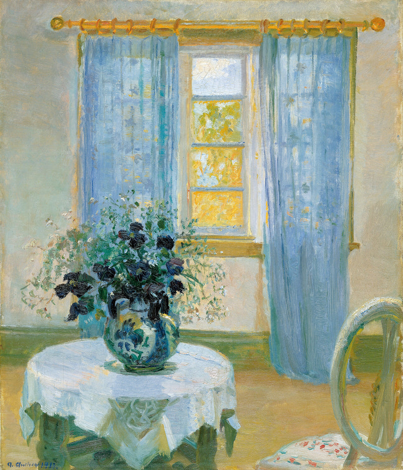 Intérieur avec clématite - Anna Ancher