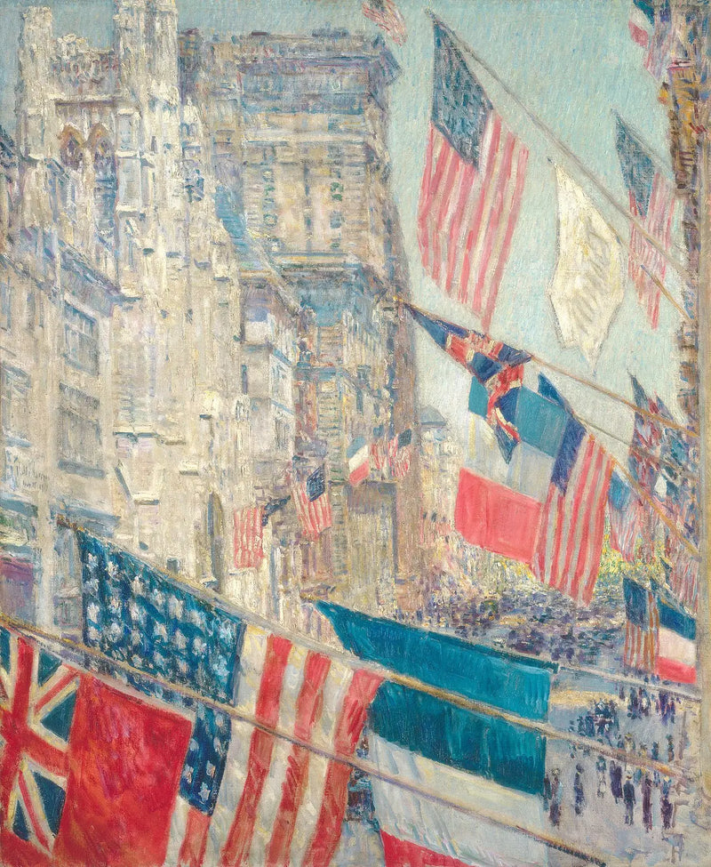 連合国記念日、1917年5月 - チャイルド・ハッサム

Source:
Jour des Alliés, mai 1917 - Childe Hassam