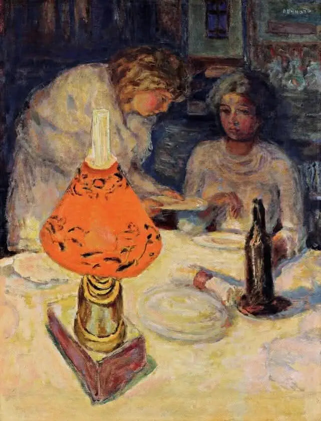 Reproduction du tableau « L'abat-jour orange - Pierre Bonnard » par Alpha Reproduction en peinture à l’huile